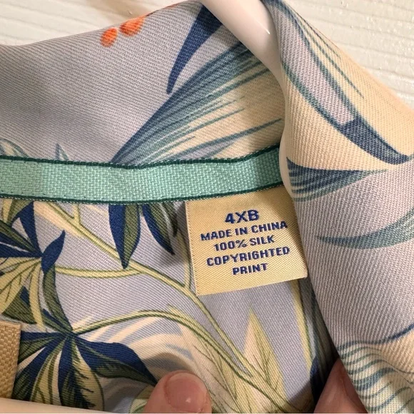 Tommy‎ Bahama Men Shirt 4XB Heritage Tortola Silk Hawaiian Button down - Picture 9 of 15